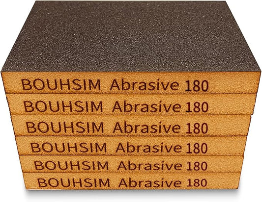 Sanding Sponge,Washable and Reusable Handmade Sandpaper Block竊똙ersatile Sanding Blocks for Wood, Drywall & Metal竊똕andpaper Blocks Pads Perfect for Smooth finishes (6 Pack 180 grit)