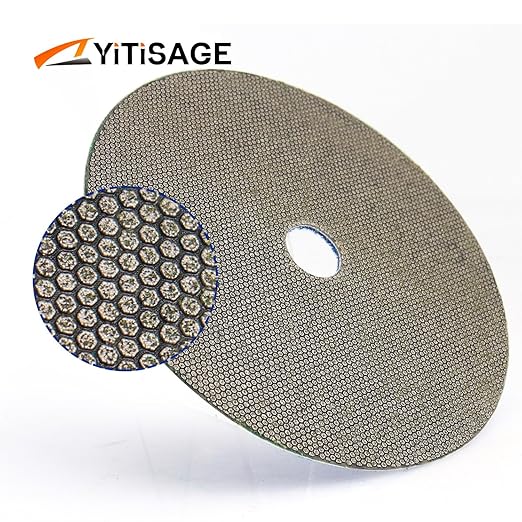 6 Inch Electroplated Diamond Grinding/Polishing Pads Sanding Granite Concrete Glass Metal Stone Grinding Disc(grit 60-1pc)