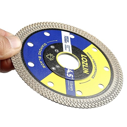 3-Pack 4.5" Diamond Multi-Purpose Saw Blades - Heavy Duty Angle Grinder Discs for Cutting Marble/Quartz/Stone/Tile/Metal/Plastic (Black Rippled, 3)