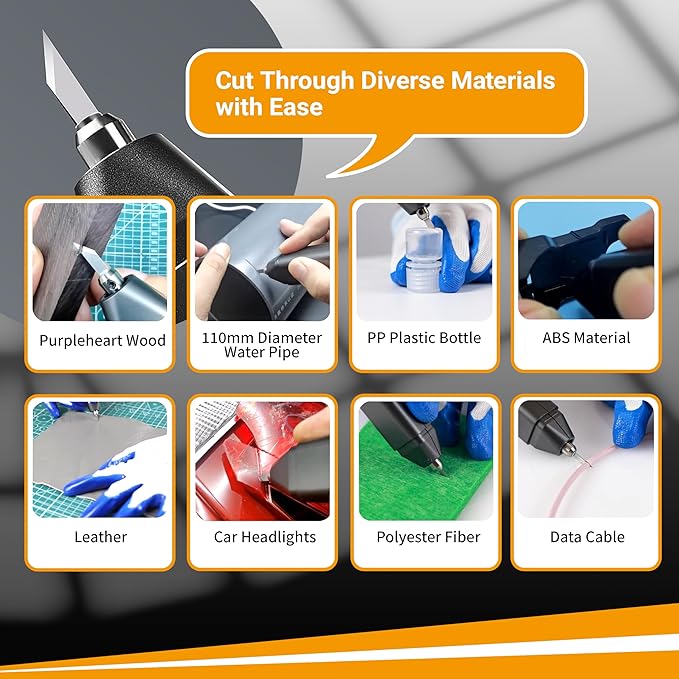 Ultrasonic Knife Cutter, Multifunctional Plastic Cutting Tool with 40 Pcs Replacement Blades,Operates only When plugged in No Battery Needed