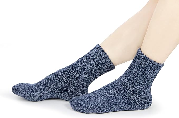 BomKinta Boot Socks for Women Winter Solid Thick Warm Socks Cozy Crew Socks Christmas Gift