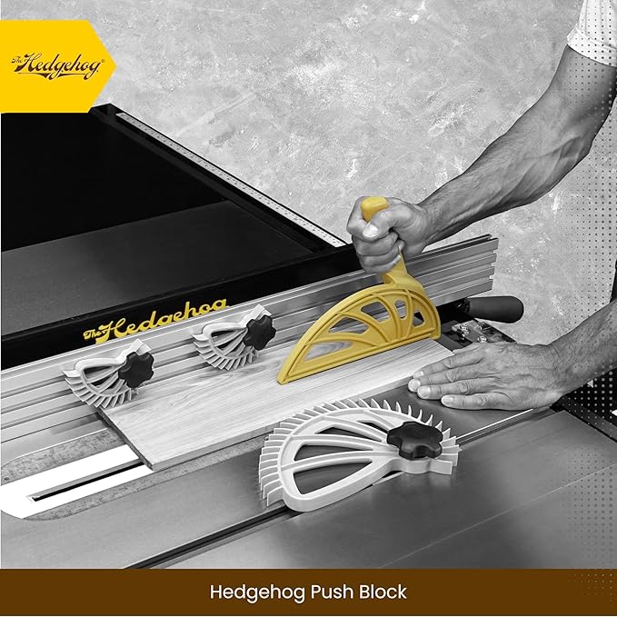 The Hedgehog Push Block for Table Saws, Router Tables, and Jointers - Offset Handle Push Stick