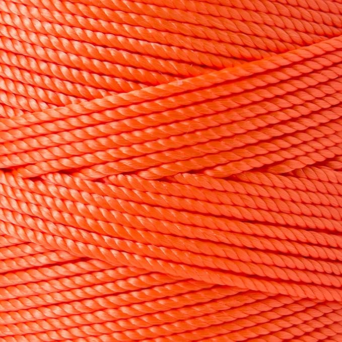 HONGDA Twisted Nylon String, #18 x 540FT Mason Line String, Nylon Twine for Masonry Job, Trot Line, Decoy Line, Net Making and Mending, Workshop, Crafts, Gardening