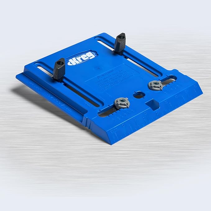 Kreg Cabinet Hardware Jig - Portable Straight Hole Drilling - Precision Drilling Without a Press - Moveable Edge Guide for Accurate Positioning - for Knobs & Small Pulls - KHI-Pull