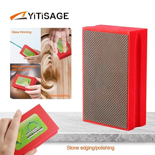 1pc Diamond Hand Polishing Pads Grit 200 Foam Sanding Block for Ceramic Tile Glass Grinding,Sanding Blocks Polishing