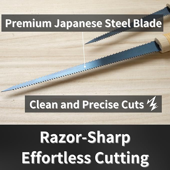 Japanese Pull Saw Woodworking Mini Keyhole Saw 4-3/4" Made in JAPAN, Ryoba Double-Edge Handsaw for Wood, Plywood, Drywall, Sheetrock, Gypsum Board, Plasterboard, Wood Handle