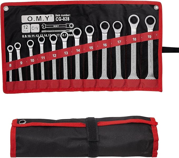 Hantinstom 12pcs Wrench Set ??Versatile Ratchet Wrenches Set for Efficient Automotive Repairs - Professional Grade Combination Wrench Set