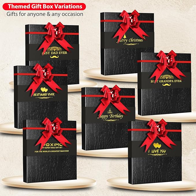 Multitool Gift Set for Men Dad Him, 3-in-1 EDC Survival Kit with 14 in1 Multi-Pliers, Pocket Knife & Tactical Pen | Premium Military-Grade Multi Tools for Camping, Car, Father?셲 Day, Dad Gifts