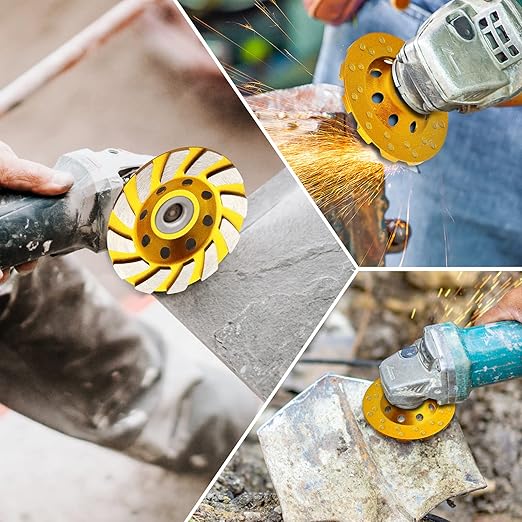 4.7 Inch Concrete Turbo Diamond Grinding Cup Wheel 12 Segs Heavy Duty Angle Grinder Wheels for Angle Grinder