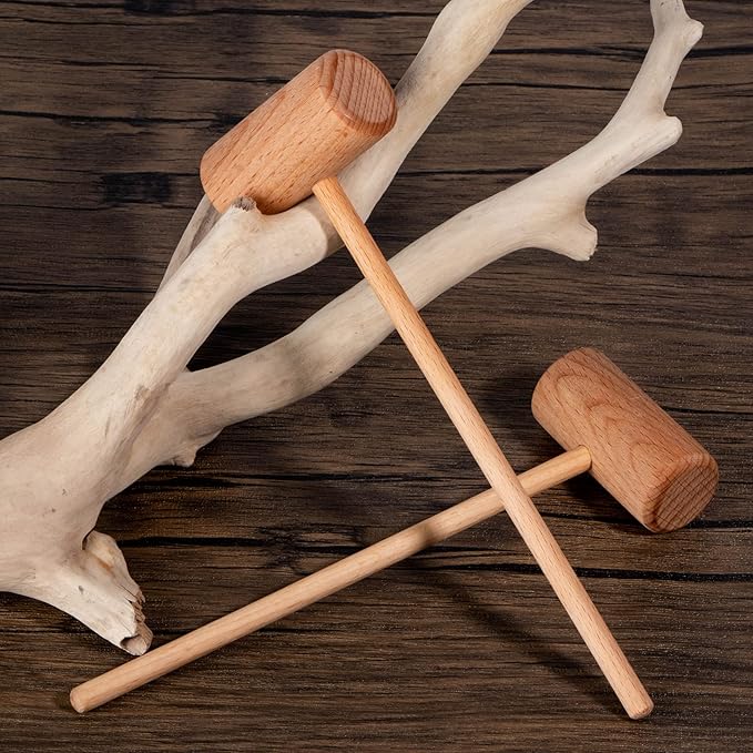 8.26" Wooden Crab Mallets Crab Hammers Lobster Seafood Crackers(36 pieces)