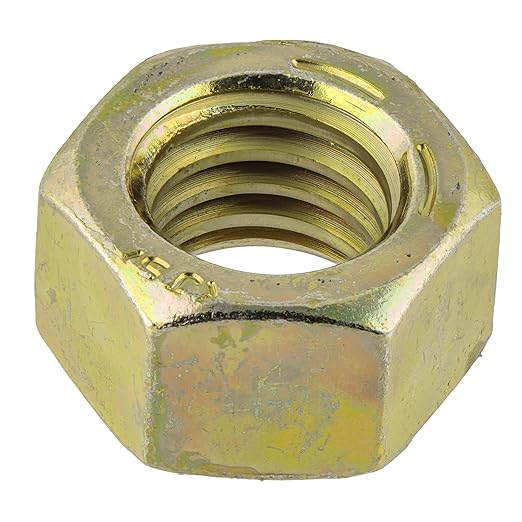 5/16"-18 (25 Pack) Grade 8 Hex Nut, Coarse Thread, Yellow Zinc by Makers Bolt