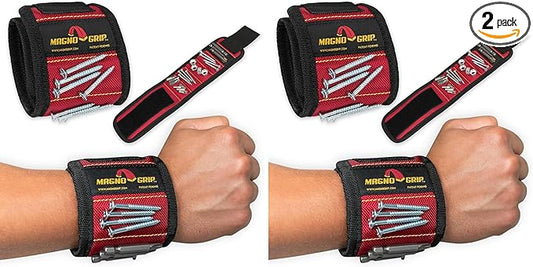 MagnoGrip Magnetic Wristband for Holding Screws, Nails, Drill Bits - Cool Gifts for Men - Super Strong Magnets - Great DIY Gifts for Christmas, Dad, Husband, Handyman, Handy Woman, Craft Enthusiasts