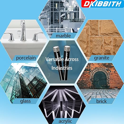 3pc 9/16??Diamond Core Drill Bits Set, 14mm Tile Drill Bits for Ceramic, Porcelain, Marble, Granite, Stone, Glass w/Integrated Coolant for Dry Drilling, Round Shank & Storage Case, Precision Cutting