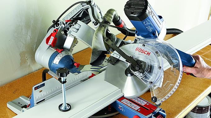 BOSCH CM10GD Compact Miter Saw - 15 Amp Corded 10 Inch Dual-Bevel Sliding Glide Miter Saw with 60-Tooth Carbide Saw Blade