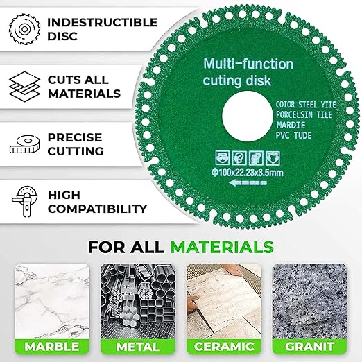 6Pcs Indestructible Disc for Grinder, Diamond Saw Cutting Wheel, Angle Grinder Glass Tile Cutting Rotary Tool