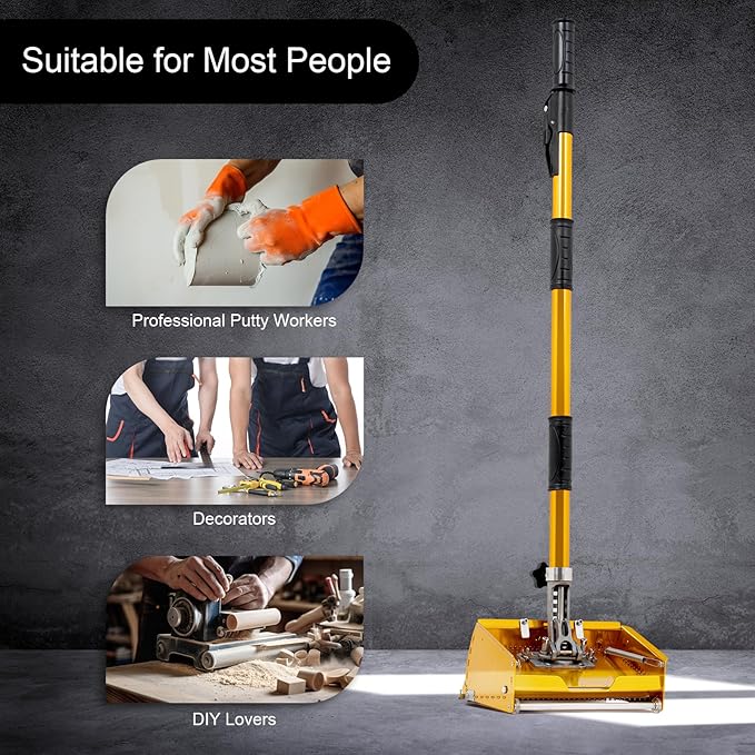 Professional 10" Drywall Flat Finishing Box, Aluminum Finishing tool with Box Handle Extension, Drywall Knife Tools for Plasterboard Wallboard