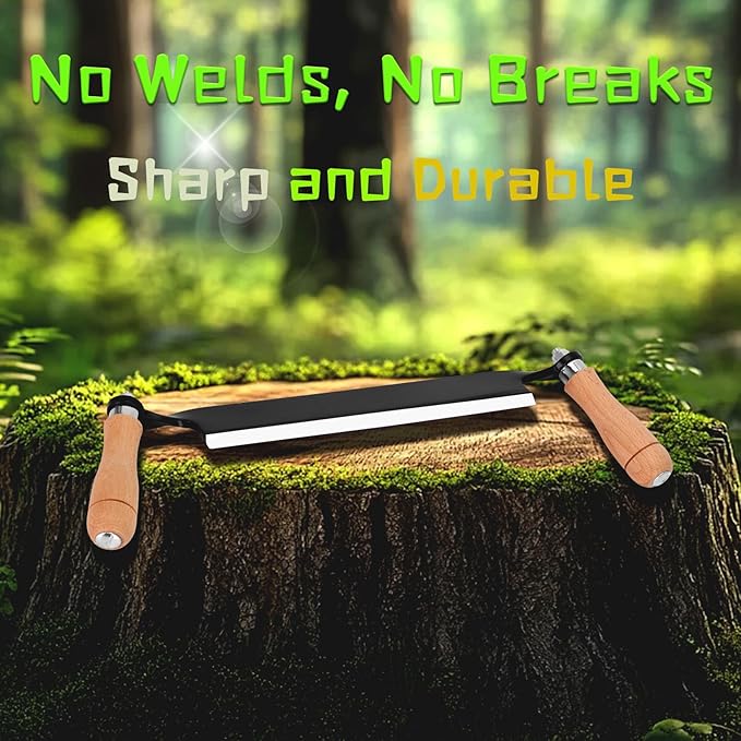 10'' Draw Knife,Draw knife Debarking Tool,Curved Draw Knife,Draw Shave Tool Debarking Hand Tool,Ergonomic Handle,Simple and Effortless to Use,Bark Stripper Handsaws Tool