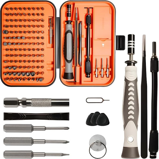 Precision Screwdriver Set ??Magnetic Electronics Repair Tool Kit with 3 S2 Long Steel Bits, Laptop Screwdriver Set for Phone, Computer, Game Console, Camera, Eyeglass, Watch, and DIY Projects