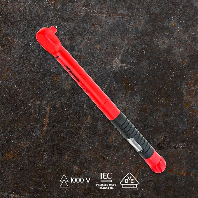 Dynamic 3/8" Drive Insulated Torque Wrench, 20-70 ft. lbs./20-100 Nm Range, Electrical Protection Up To 1,000V, Click Torque Wrench