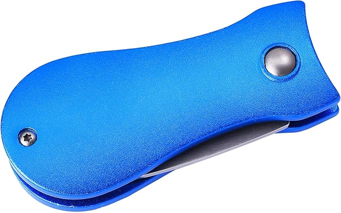 Mile High Life Golf Divot Repair Tool, All Metal Foldable Divot Tool with Pop-up Button & Magnetic Ball Marker