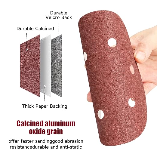 100 PCS 6 Inch Sanding Discs 1500 Grit, 6 Hole Hook and Loop Sandpaper, Round Orbital Sand Paper Discs for Sander