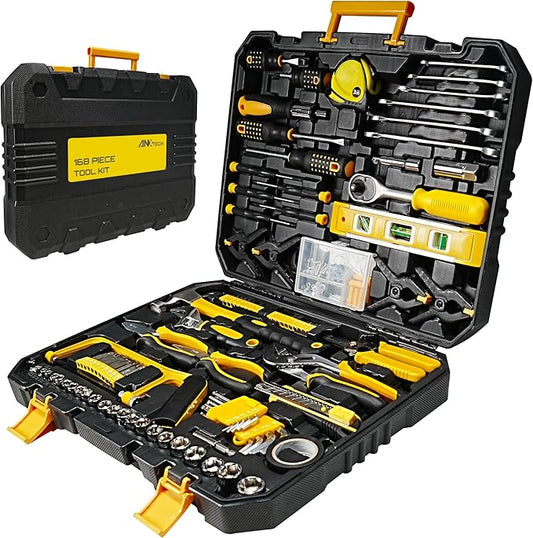 Tool Set with Screwdrivers, Ratchet Wrenches, Socket Wrenches, Hand Saw, Hammer ??General 168-Piece Tool Kit for Home, Car, Dorm, Motorcycle, Plumbing Repairs
