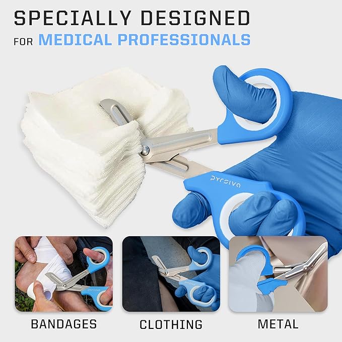 Trauma Shears ??7.5" Titanium-Coated Stainless Steel Bandage Scissors for Nurses, EMTs & Doctors | Professional Medical Shears for First Responders & Wound Care