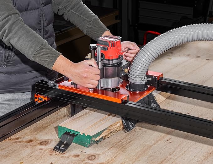 O'SKOOL Slab Flattening Router Sled 3-Axis Gantry Jig with 3.5" Router Lift for Flattening live edge slabs, table tops, river tables, cutting boards and workbenches, RTA012