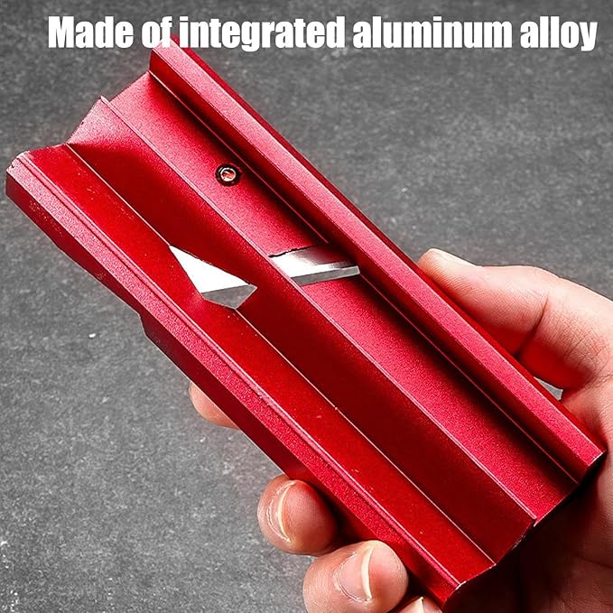 Plasterboard Chamfering Tool - 14.1x5.5x2.2cm Drywall Chamfer Tool, Versatile Aluminum Alloy V Planer | Multi-Functional Anti-Slip Edge Chamferer For Plasterboard Cutting Plumbing Conduit Work