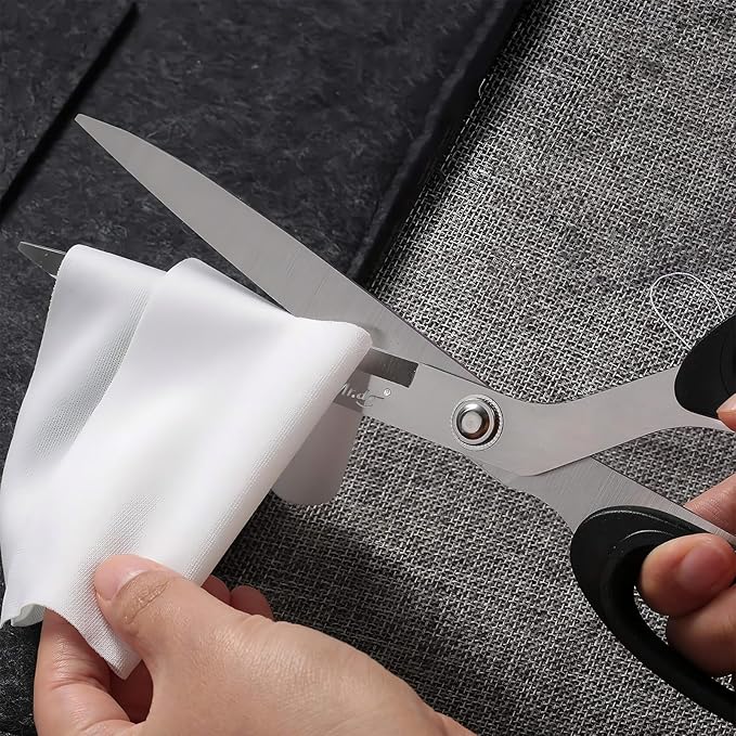 Mr.do Fabric Scissors 10 inch Sewing Scissors All Purpose Sharp Heavy Duty Fabric Scissors for Cutting Clothes Leather Classic Stainless Steel Professional Fabric Shears for Tailor Office Home