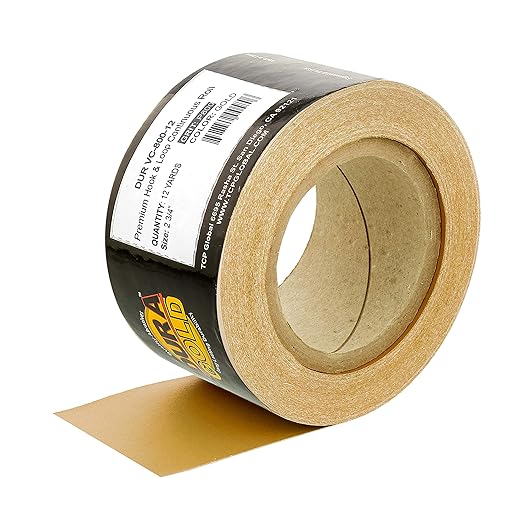 Dura-Gold Premium - 800 Grit Gold - Hook & Loop Backing Longboard Continuous Sandpaper Roll, 2-3/4" Wide, 12 Yards Long - For Automotive, Woodworking Color Sanding, Long Board Sanders, Hand Blocks