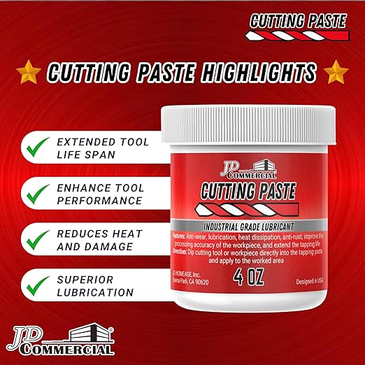 Cutting Paste 4 OZ, Cutting, Tapping, and Drilling Lubricant, Reduces Heat, Extends Tool Life & Improves Precision, for Drilling, Milling, Threading, and More (2 Pack)