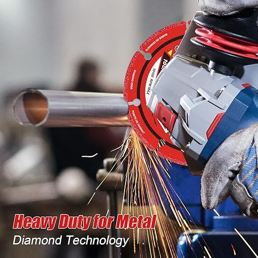 EZARC Diamond Cutting Wheel 6'' x 7/8 Inch for Metal, Cut Off Wheel with 5000+ Cuts on Rebar, Steel, Iron and INOX