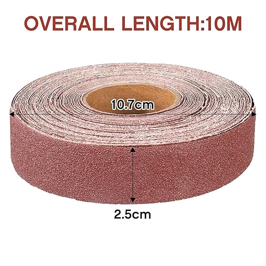 400 Grit Continuous Sandpaper Roll,1" x 32.16 Feet Emery Cloth Roll for Metalworking, Home Improvement, Sanding Automotive Plumbing