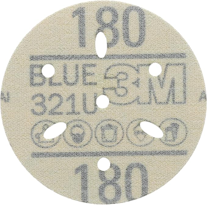 3m 3M-36146 Hookit Blue Abrasive Disc Multi-hole, 3, 180 Grade