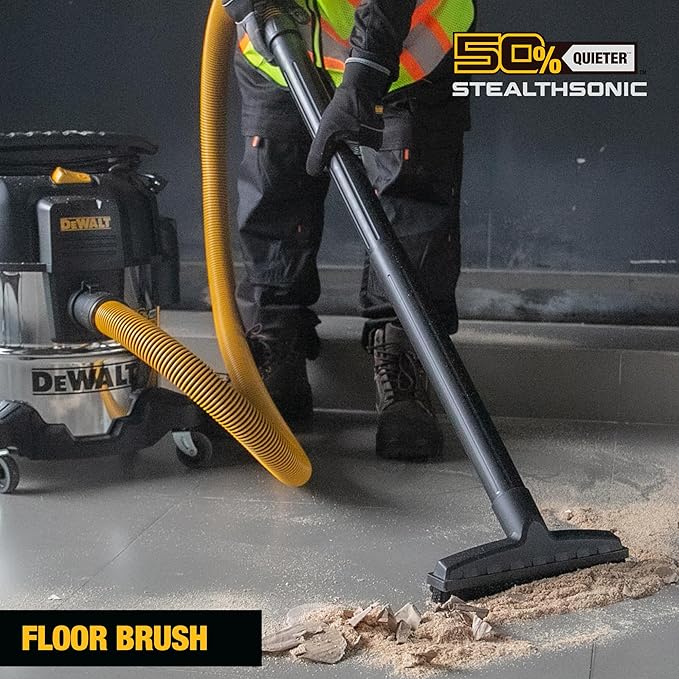 DEWALT 5 Gallon 4 HP STEALTHSONIC Shop Vacuum Wet and Dry DXV05S-QTB with 6 Dust Bags Ultra Quiet Stainless Steel Wet/Dry Vacuum Cleaner with Powerful Suction for Garage, Jobsite, and Workshop