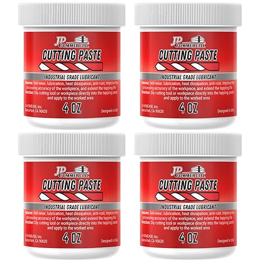 Cutting Paste 4 OZ, Cutting, Tapping, and Drilling Lubricant, Reduces Heat, Extends Tool Life & Improves Cutting Precision, for Drilling, Milling, Threading, and More (4 Pack)