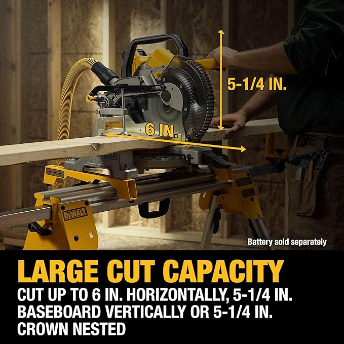 DEWALT 20V MAX XR 10 in. Double Bevel Fixed Miter Saw (Tool Only) (DCS714B)