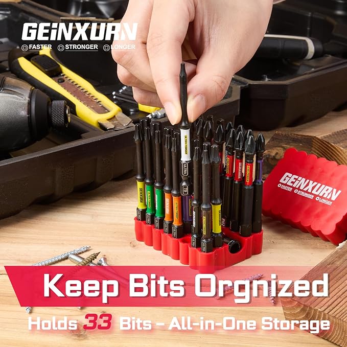 Impact Screwdriver Bits Set, 99 Pieces 1??2?쒶ulti Head Magnetic S2 Steel Driver Bits PH/SQ/Torx/Slotted/Pozi/Security Torx With Soft Base