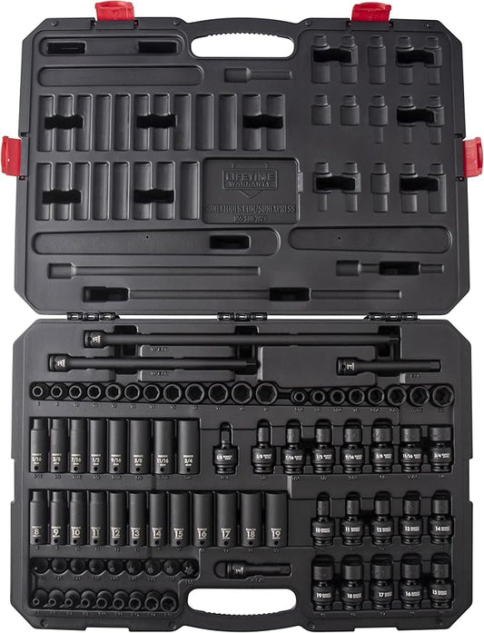 Sunex 80 Pc. 3/8 In. Drive Master Impact Socket Set