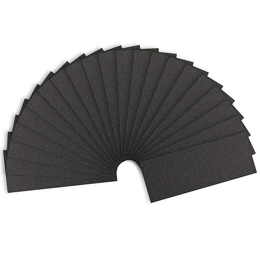 Sandpaper 320 Grit, Wet Dry Sanding Sheets 9 x 3.6 Inch for Wood Furniture Finishing, Metal Sanding and Automotive Polishing, 21-Sheet