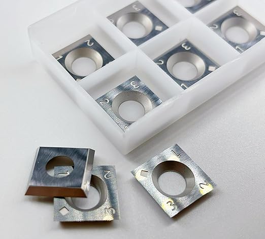 14mm Square Carbide Inserts for Woodturning & Planers | 14x14x2mm Replacement Blades Fits Spiral/Helical Cutter Heads, Wood Lathe Tools | 10pcs