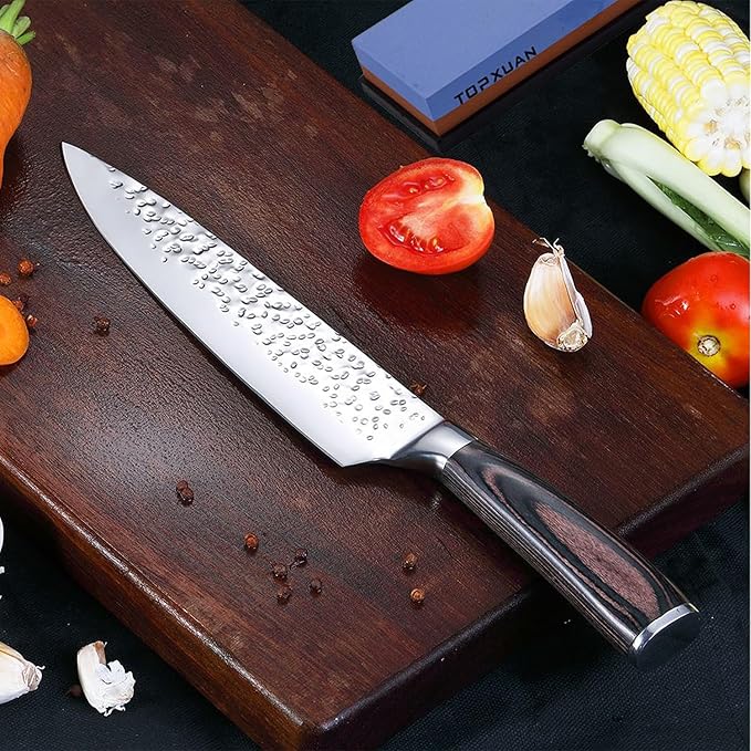 Knife Sharpening Stone 240/800 Grit 2 Sided Sharpener Whetstone,Professional Wetstone for Kitchen Knives Sharpener with Non-Slip Rubber,Orange Color Box Package