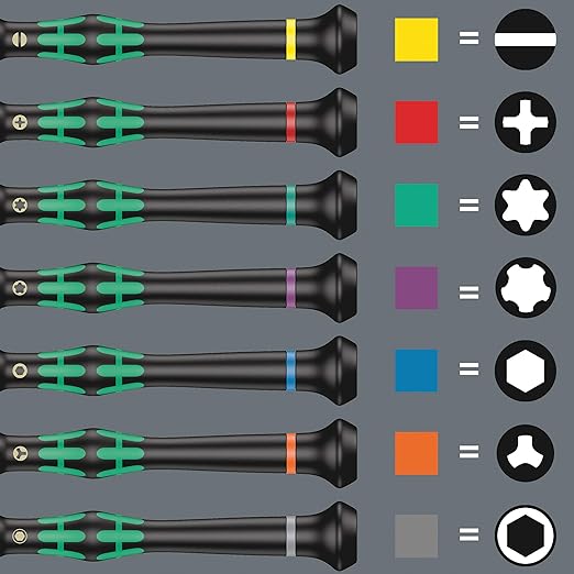 Wera 05118003001 Kraftform Micro 2035 Slotted Electronics Precision Screwdriver, 1.5mm Head, 60mm Blade Length