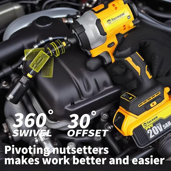 55PCS Impact Nut Driver Set, Magnetic Nut Driver Set for Impact Drills and Premium Deep Drivers, Wing Nut Setters, 1/4'' Quick Change, Bit Extension, S2 Steel Bits, Pivoting Nut Setter