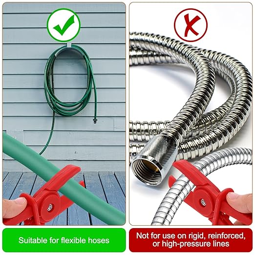 uxcell Hose Clamp Pliers, 7.3" Hose Pinch Off Pliers Plastic Straight Line Pinch Clamps Plier for 0-1.5 Inch Width Automotive Radiator Fuel Brake Gas Lines, Red