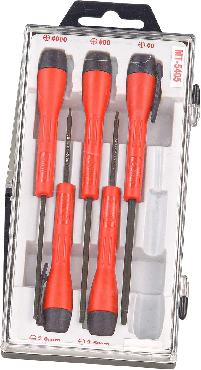 Genius Tools 5 Piece Micro-Tech SAE Hex Screwdriver Set MT-5405