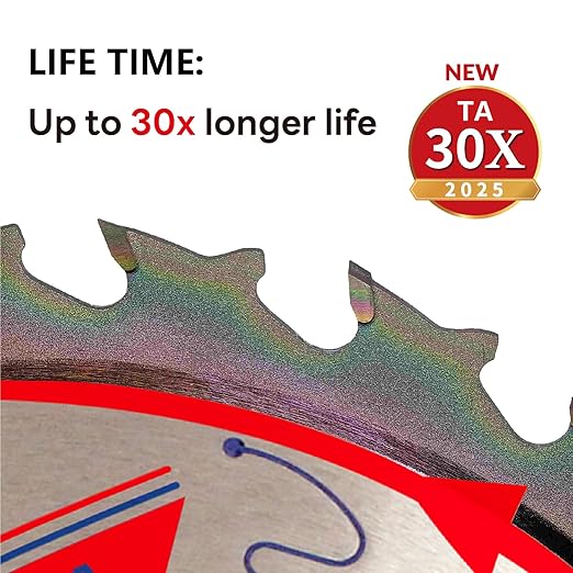 2-Pack 7-1/4" 40-Tooth 5/8" Arbor Circular Saw Blade, Framing/Universal Wood Cutting Saw Blade, Special Anti-Thermal Adhesion Coating on Cutting Edge-TA, 7-1/4" 40T 5/8"