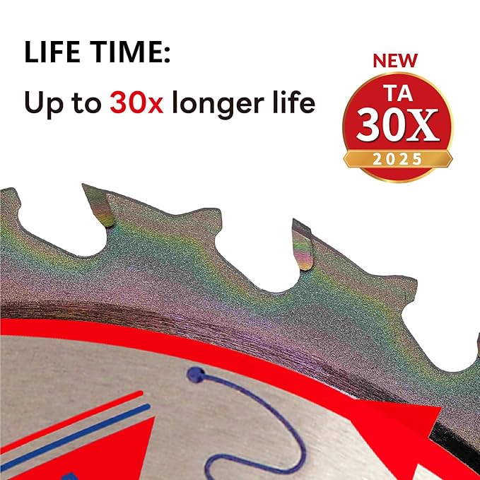 10-Pack 7-1/4" 40-Tooth 5/8" Arbor Circular Saw Blade, Framing/General Purpose Wood Cutting,Special Anti-Thermal Adhesion Coating on Cutting Edge-TA,High Finish, Long Life, 7-1/4" 40T 5/8"