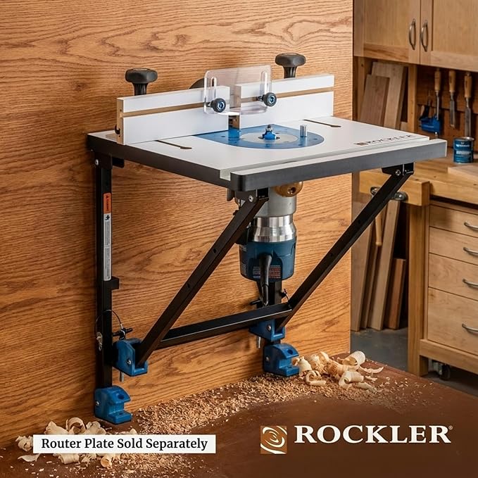 Rockler Convertible Benchtop Router Table – Convertible Routers for Woodworking Fits Most Routers – Unique Base Design Router Table – Benchtop Wood Router Includes 4 Modes in 1 Table